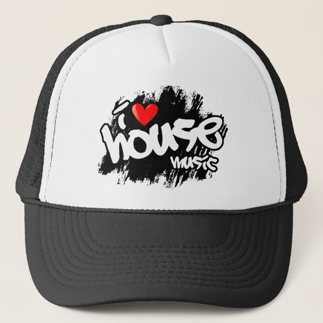 Gorra De Camionero Amo música de la casa (Anverso)