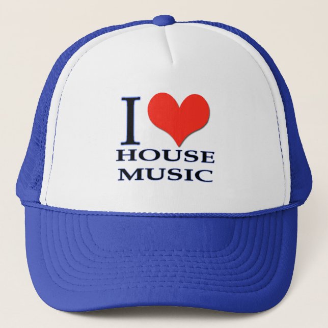 Gorra De Camionero Amo música de la casa (Anverso)