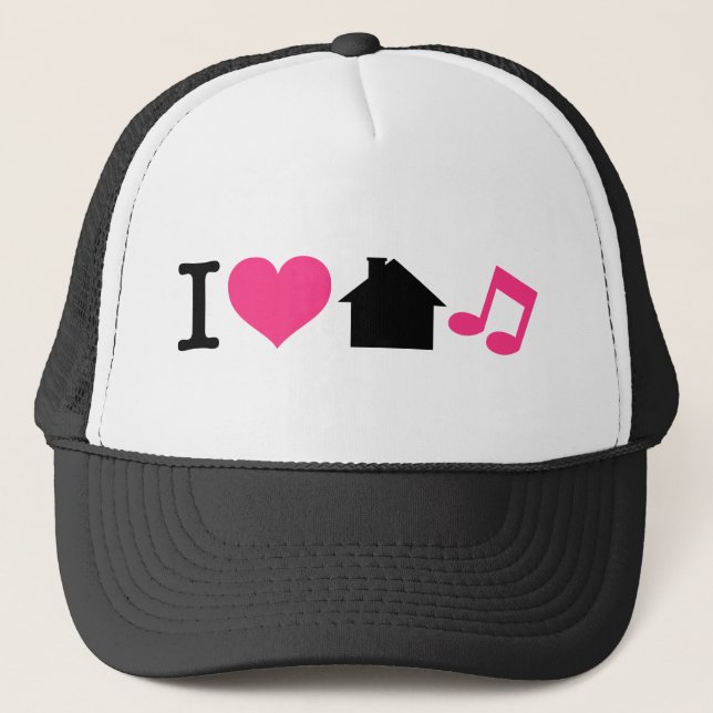 Gorra De Camionero Amo música de la casa (Anverso)