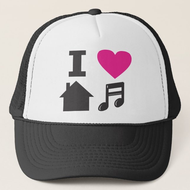 Gorra De Camionero Amo música de la casa (Anverso)