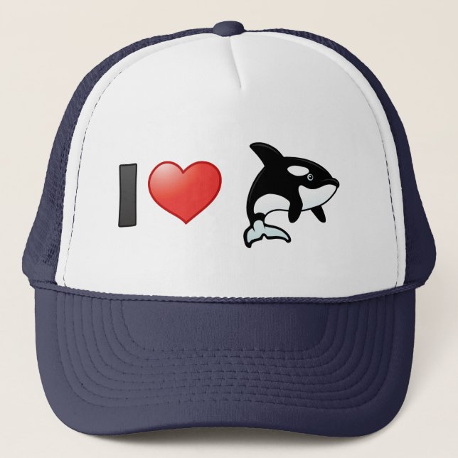 Gorra De Camionero Amo orcas (Anverso)