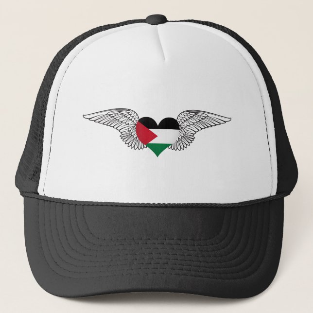 Gorra De Camionero Amo Palestina - alas (Anverso)