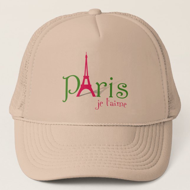 Gorra De Camionero Amo París (Anverso)