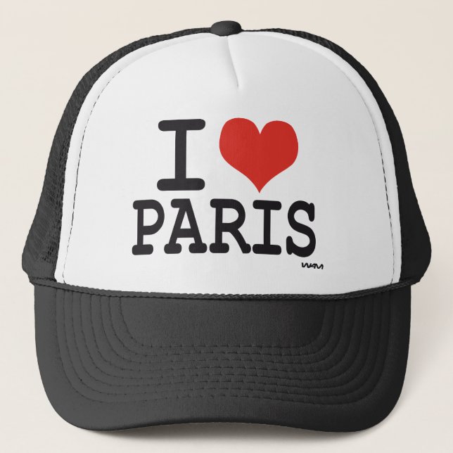 Gorra De Camionero Amo París (Anverso)
