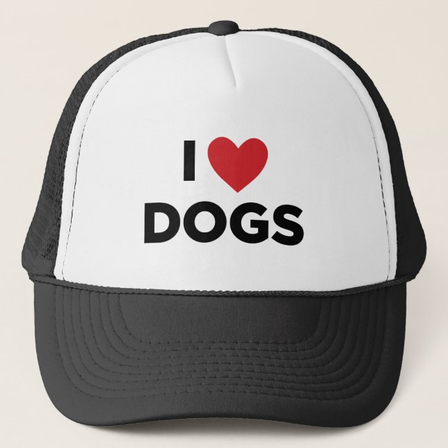 GORRA DE CAMIONERO AMO PERROS (Anverso)