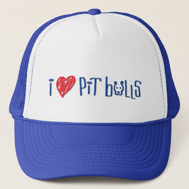 Gorra De Camionero Amo pitbulls (Anverso)