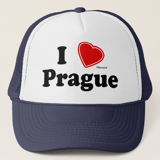 Gorra De Camionero Amo Praga (Anverso)