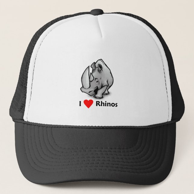 Gorra De Camionero Amo Rhinos (Anverso)