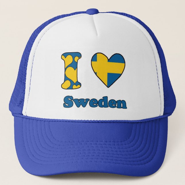 Gorra De Camionero Amo Suecia (Anverso)