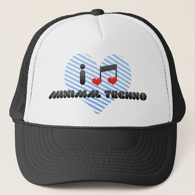 Gorra De Camionero Amo Techno mínimo (Anverso)