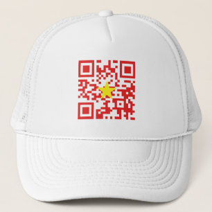Gorra De Camionero Amo Vietnam (Tôi Yêu Viene Nam) Marca QR Código