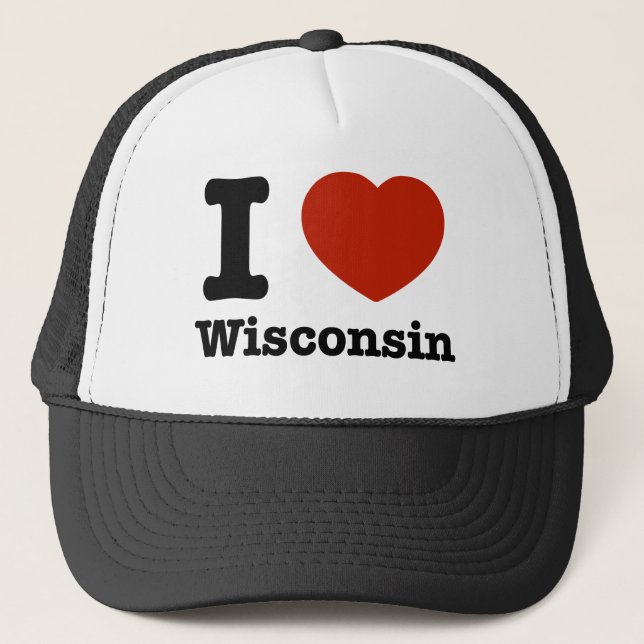 Gorra De Camionero Amo Wisconsin (Anverso)