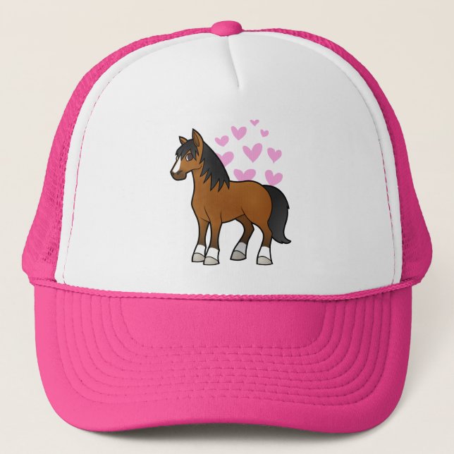 Gorra De Camionero Amor a los caballos (Anverso)
