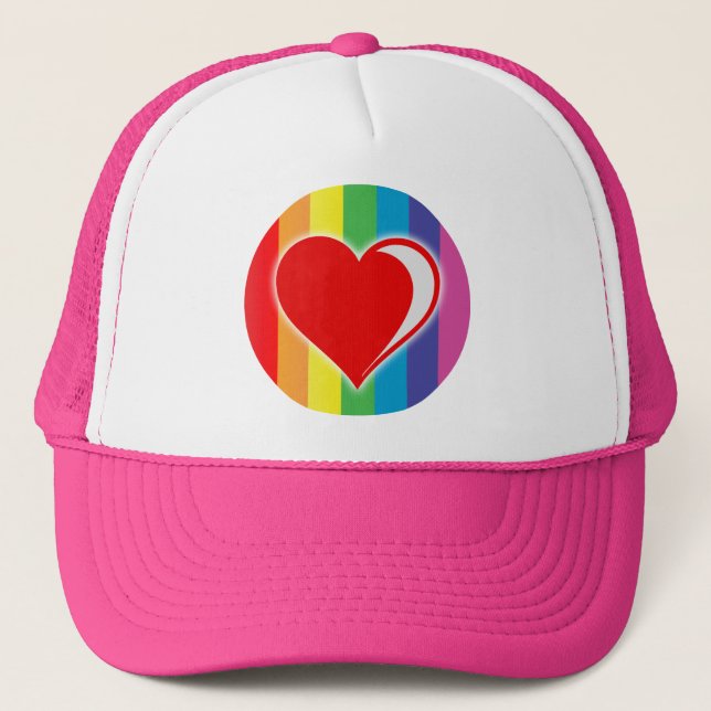 Gorra De Camionero amor arcoiris. (Anverso)