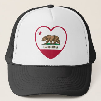 Gorra De Camionero Amor de California - Corazón de la bandera de Cali