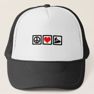 Gorra De Camionero Amor de la paz jetskiing