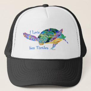 Gorra De Camionero Amor de la tortuga de mar una tortuga