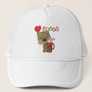 Gorra De Camionero Amor del cacao del oso del chica