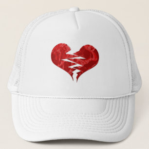 GORRA DE CAMIONERO AMOR DEL CORAZÓN ROJO ROJO ROJO ROTO EMO TERMINA 
