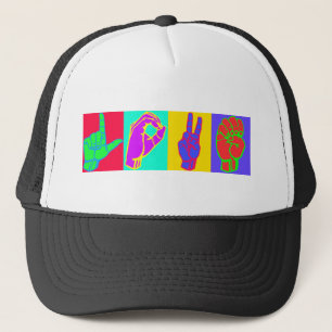 Gorra De Camionero AMOR del lenguaje de signos