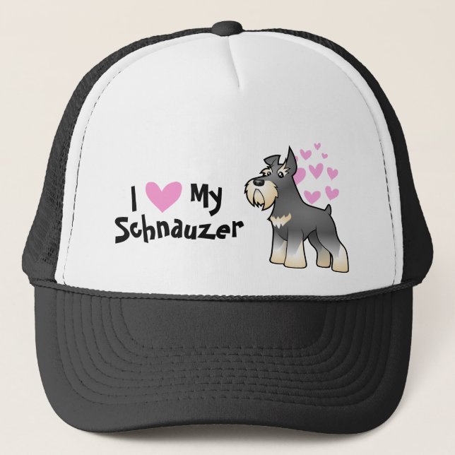Gorra De Camionero Amor del Schnauzer (Anverso)