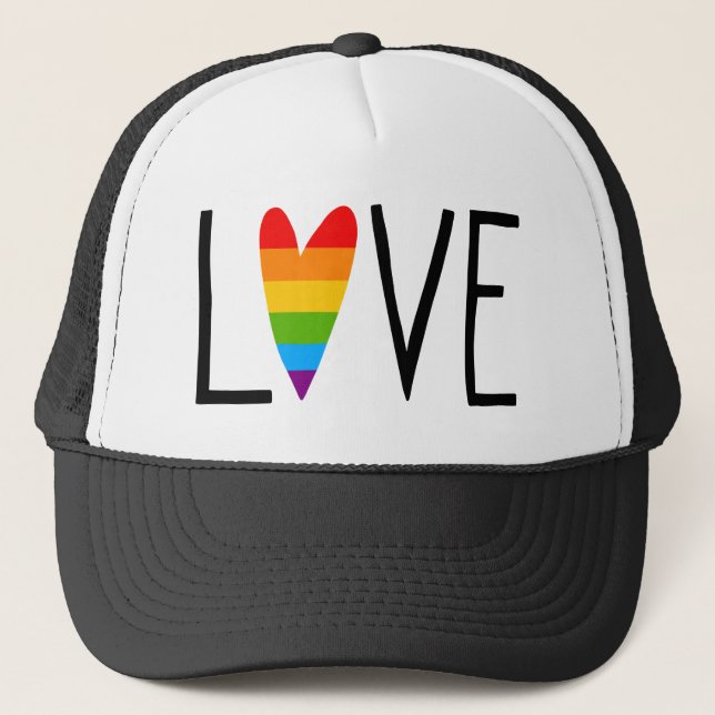 Gorra De Camionero Amor en arco iris (Anverso)