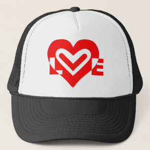 Gorra De Camionero Amor en rojo