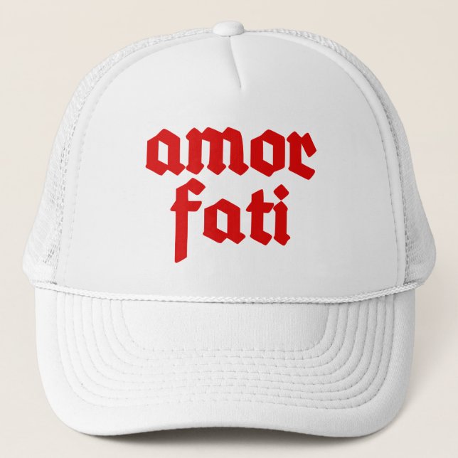 Gorra De Camionero Amor Fati (rojo) (Anverso)