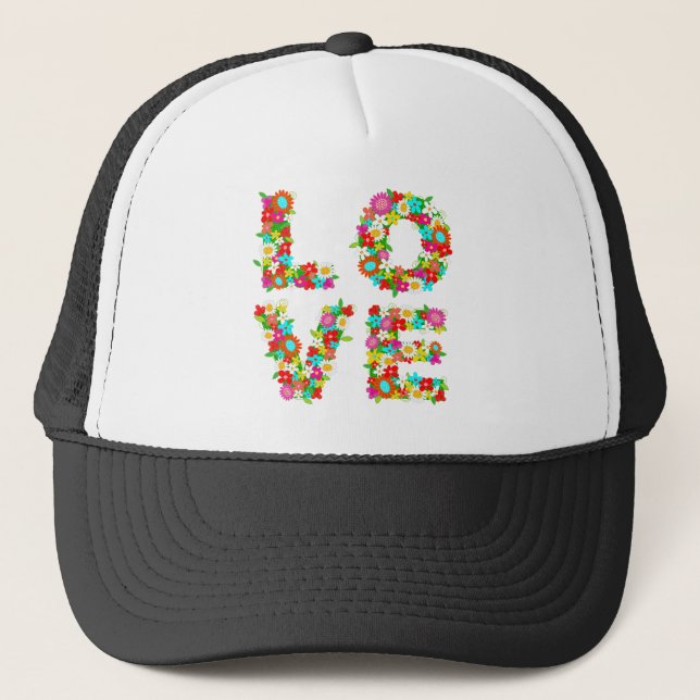 Gorra De Camionero amor floral (Anverso)