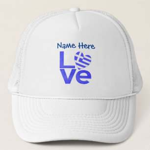 Gorra De Camionero Amor Griego Personalizado Azul