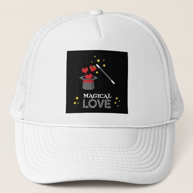 Gorra De Camionero Amor mágico - Blanco (Anverso)