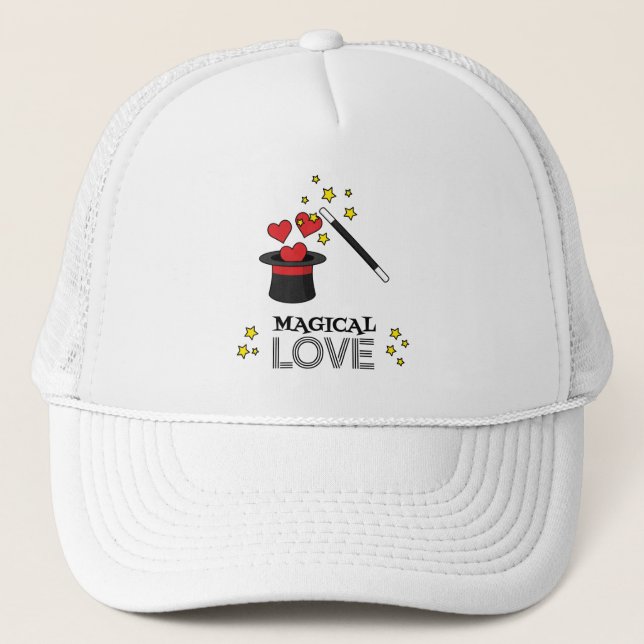 Gorra De Camionero Amor mágico - Negro (Anverso)