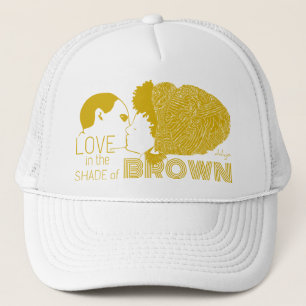 GORRA DE CAMIONERO AMOR MARRÓN EN ORO