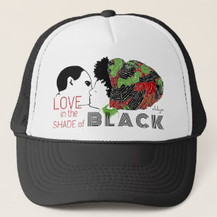 GORRA DE CAMIONERO AMOR NEGRO EN VERDE Y ROJO