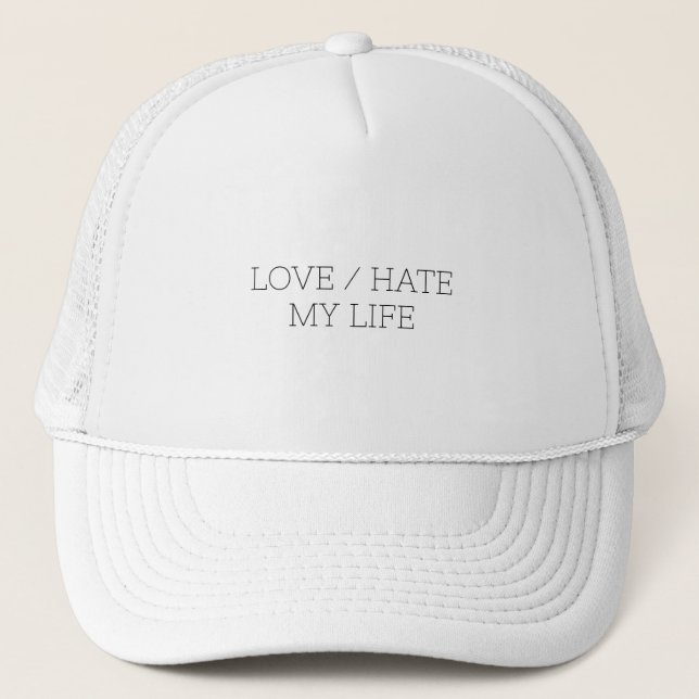 Gorra De Camionero Amor/Odiar mi vida (Anverso)