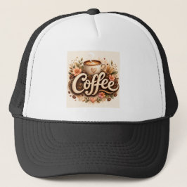 Gorra De Camionero Amor por el Café Floral