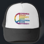Gorra De Camionero Amor por la Paz Igualdad Inclusión Esperanza Diver<br><div class="desc">Amor Paz Igualdad Amor Inclusión Esperanza Diversidad</div>