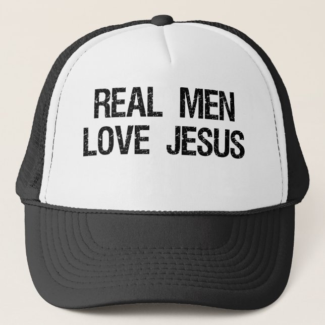 Gorra De Camionero Amor real Jesús de los hombres (Anverso)