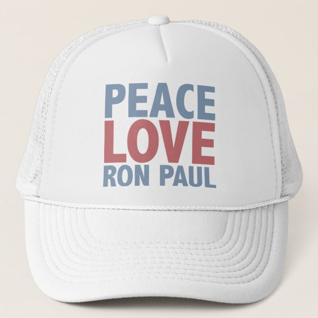 Gorra De Camionero Amor Ron Paul de la paz (Anverso)