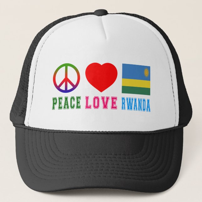 Gorra De Camionero Amor Rwanda de la paz (Anverso)