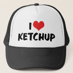 Gorra De Camionero Amor Salsa de Tomate Corazón - Amante de la Catsup