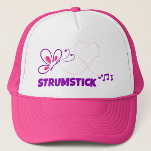 Gorra De Camionero Amor Strumstick Rosa Mariposa Corazón Púrpura