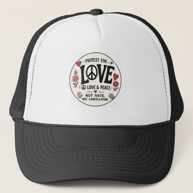 Gorra De Camionero Amor y paz (Anverso)