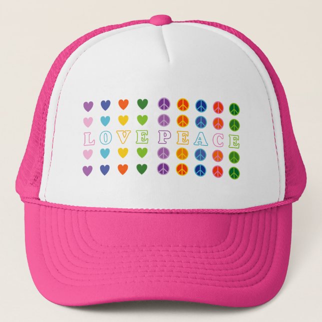 Gorra De Camionero Amor y Paz (02) (Anverso)