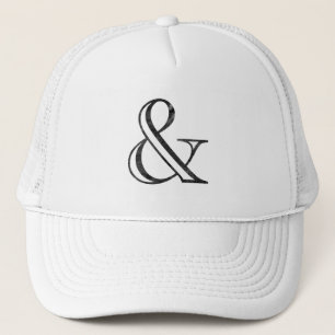 Gorra De Camionero Ampersand Negro Grabado de Academia