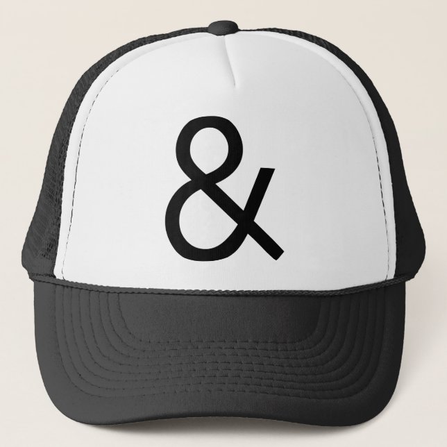Gorra De Camionero Ampersand - Negro sobre la luz (Anverso)