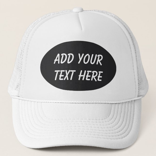 GORRA DE CAMIONERO AÑADA SU TEXTO HERE-HAT (Anverso)