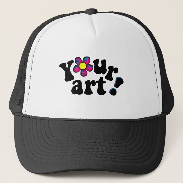 Gorra De Camionero ¡Añada sus PROPIAS ilustraciones, foto o refrán (Anverso)