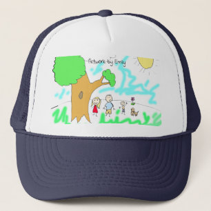 Gorra De Camionero Añadir la ilustración de su hijo a esto
