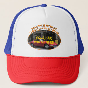 Gorra De Camionero Añadir nombre a su foto de coche texto, abuelo Cla